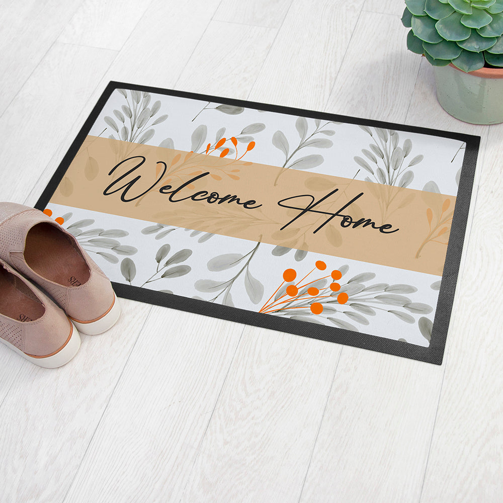 Personalised Botanical Pattern Indoor Doormat