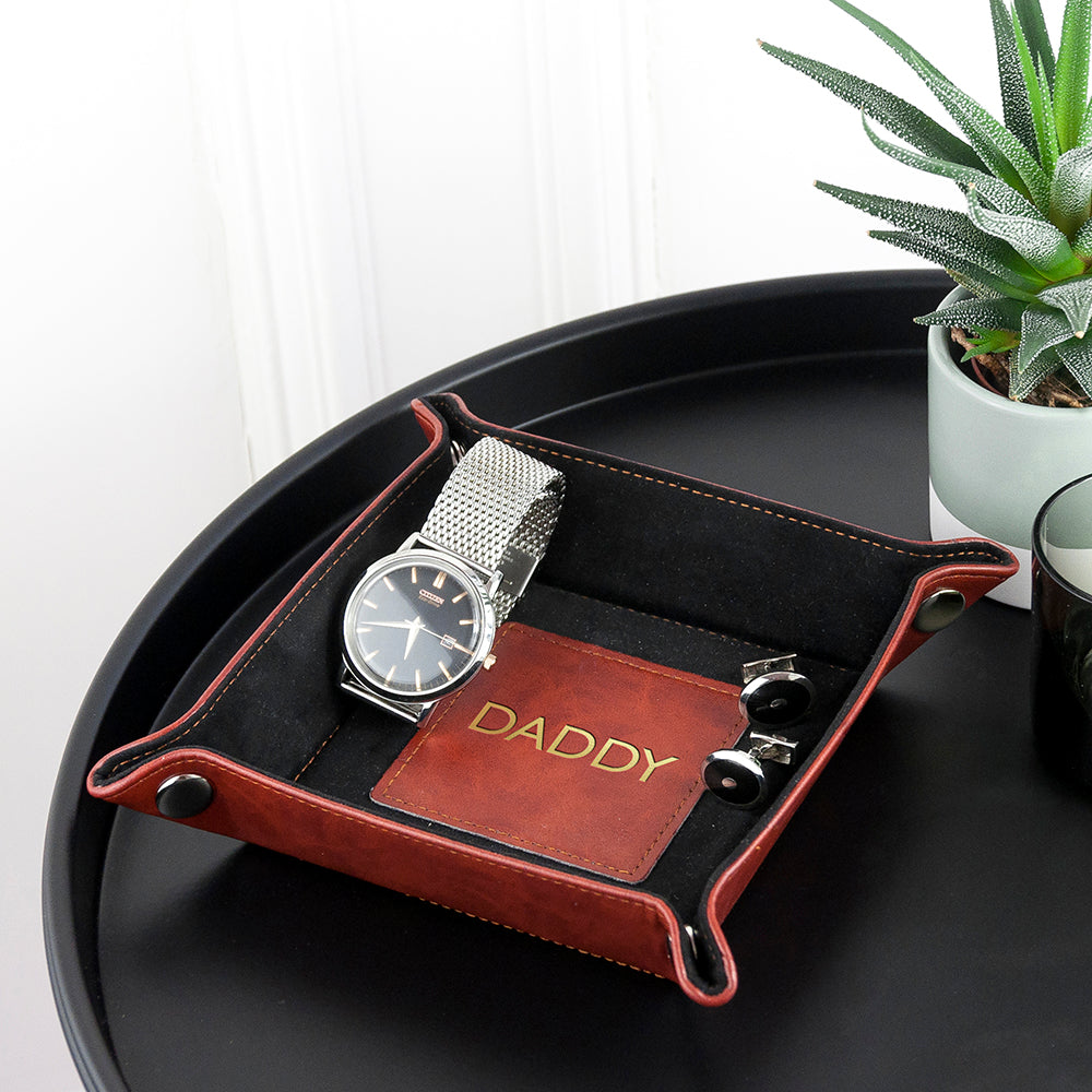 Luxury Brown Personalised Valet Tray