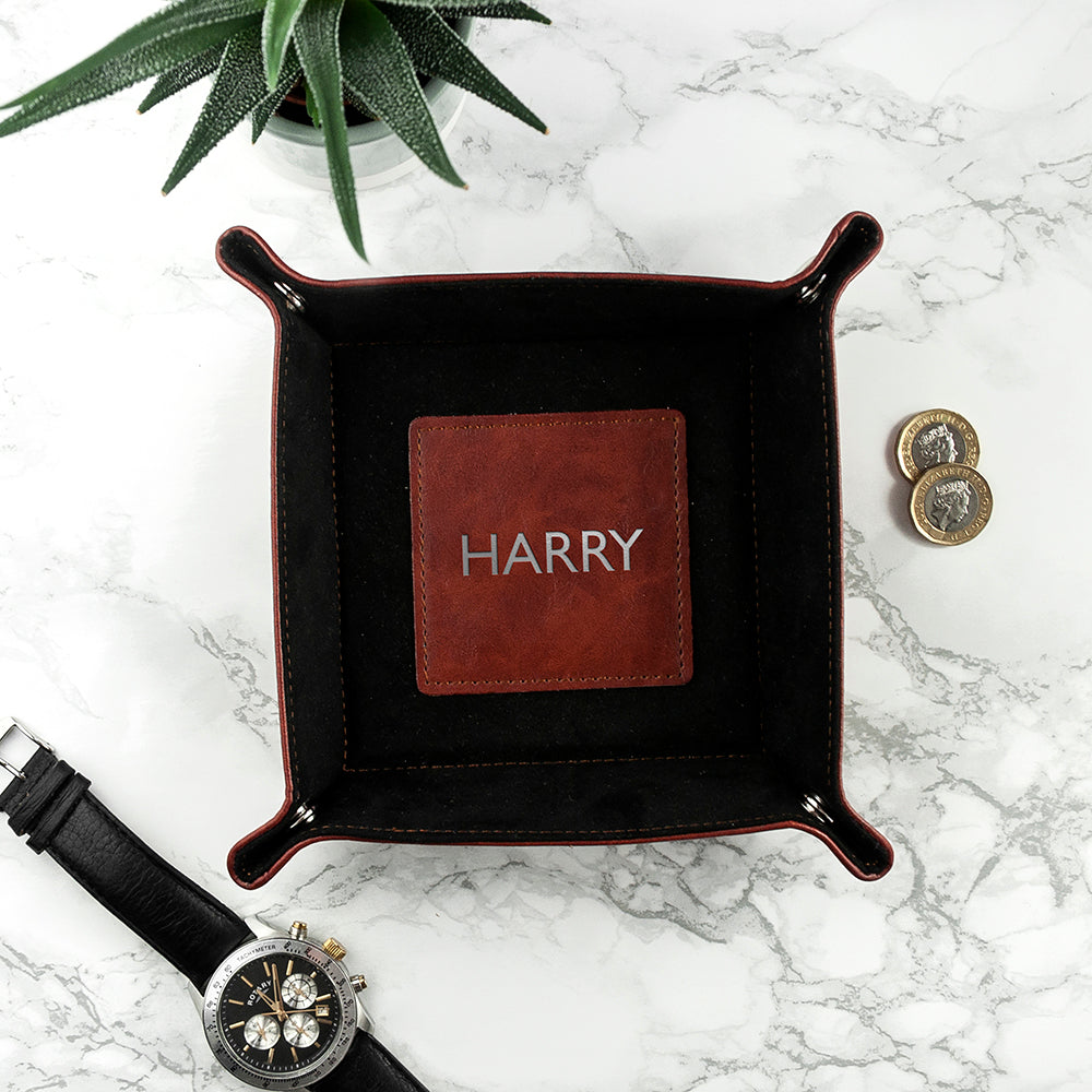 Luxury Brown Personalised Valet Tray